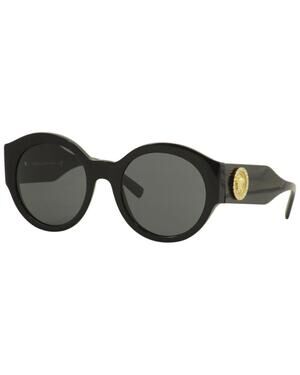 NEW VERSACE women's ve4380b medisa logo oval non-polarized sunglasses in black